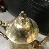 Silver metal teapot