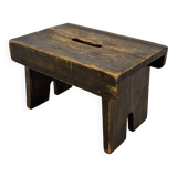 Antique stool footstool 1940s wooden plant table