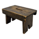 Antique stool footstool 1940s wooden plant table