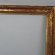 Old Italian frame gilded polychrome wood 47x39 cm, foliage 41x33 cm SB