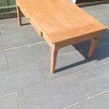 Solid wood coffee table with drawer and original key.