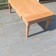 Solid wood coffee table with drawer and original key.