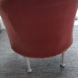Fauteuil crapaud rose en velours