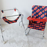 Chaise haute pour poupée , vintage, années 60