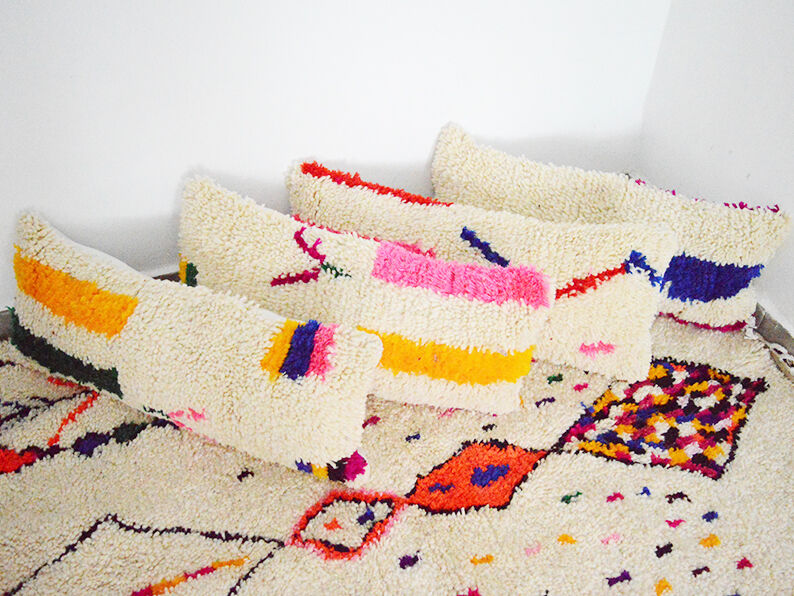 Moroccan carpet cushion cover
