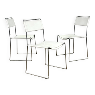 Ensemble de trois chaises de table à manger Giandomenico Belotti