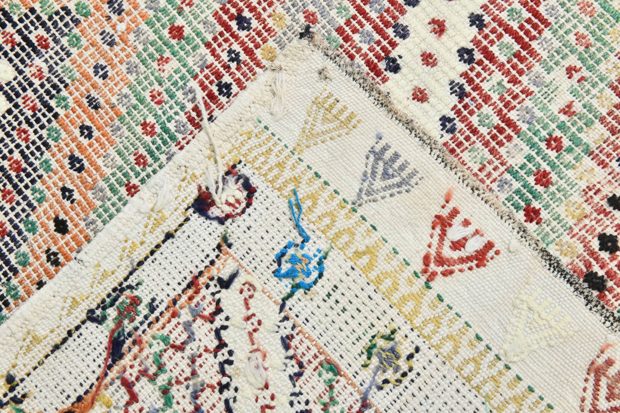 7x10 Large Kilim Rug Colorful Design, 210x292 Cm