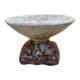 Round basin in reconstituted stone