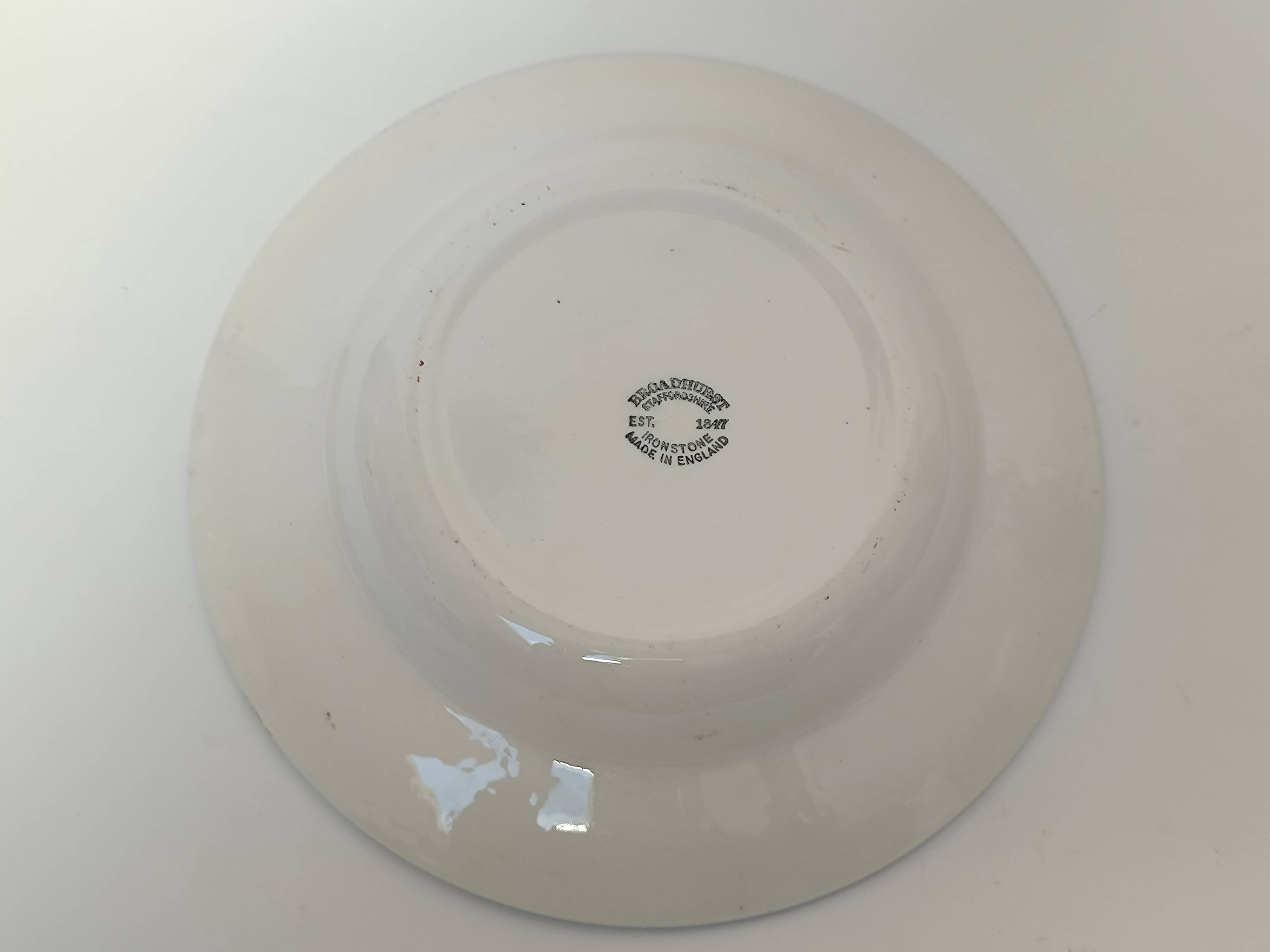 English Staffordshire soup plate