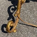 ancien lampadaire / luminaire en bronze doré / vintage