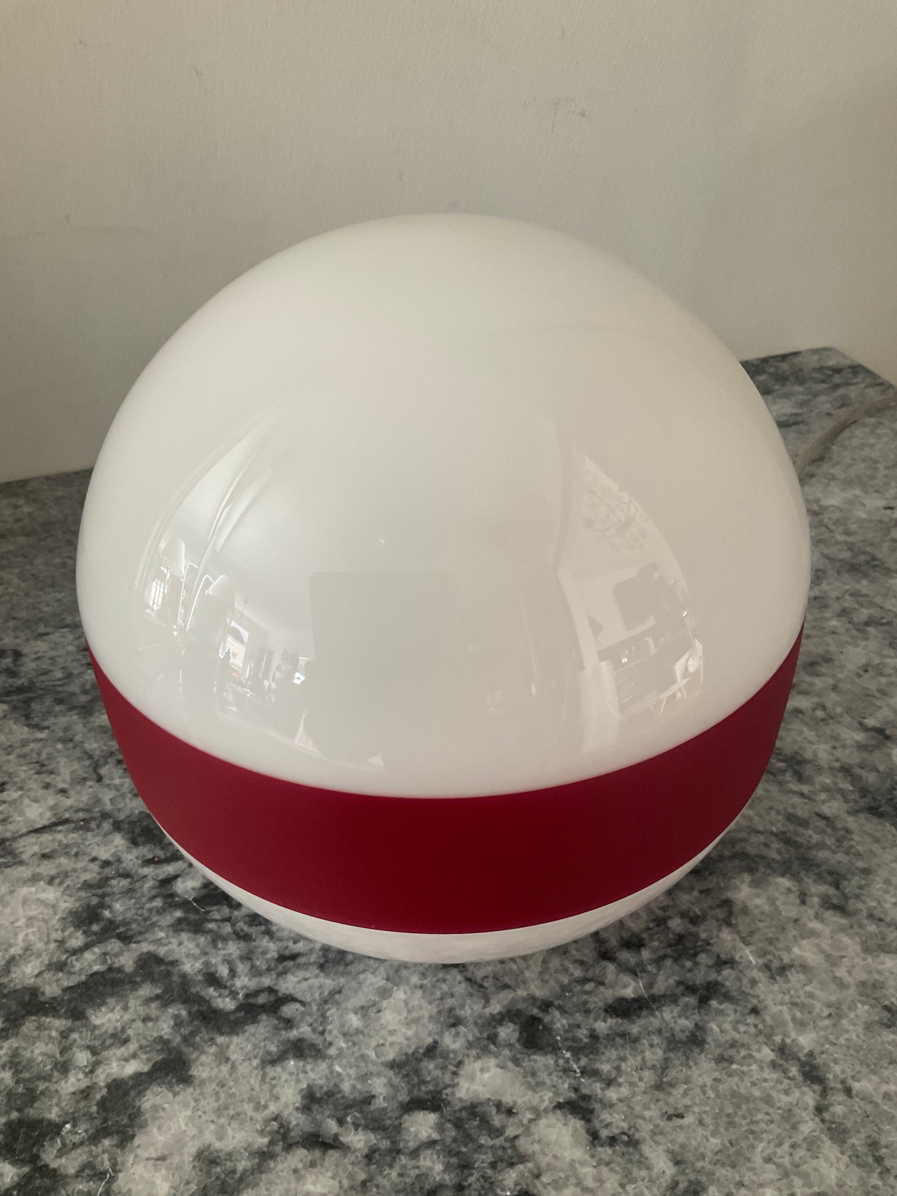 Lampe design Philips en métal et opaline