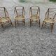 4 chaises boules en rotin vintage