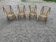 Set of 4 vintage rattan ball chairs