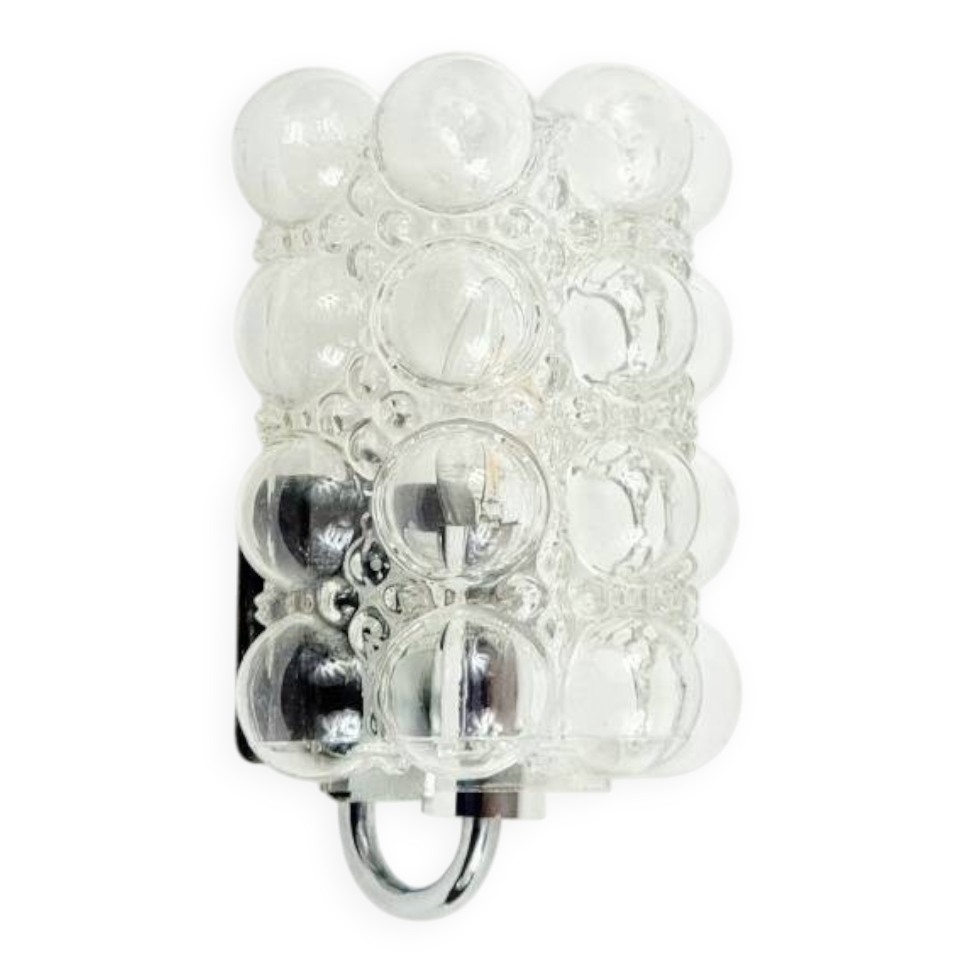 Mid-Century Bubble Glass Wall Lamps by Helena Tynell for Limburg, 1960s