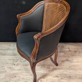 Louis XV office chair with canework