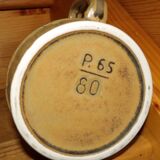 Old enamelled stoneware pitcher P65 0.8 liter in TBE