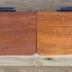 Pair of 1960 wood shelves