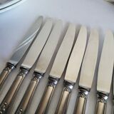 12 Silver-Plated Dessert Knives with Stainless Steel Blades Nogent