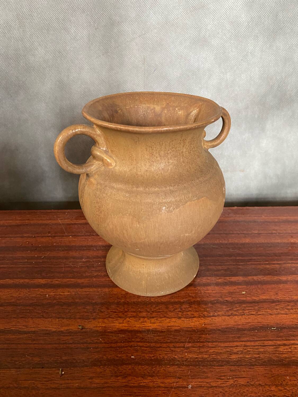 Antique vase with handles rhodes france ceramic beige vintage