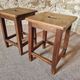 Pair of oak workshop stools – France, 1950s