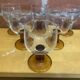Set of 6 luminarc stemmed glasses transparent & amber vintage #e00