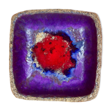 Glazed enamelled stone dish