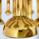 Brass Chandelier by Gaetano Sciolari