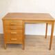 Vintage Scandinavian oak desk with 4 drawers – Sweden – 1960s