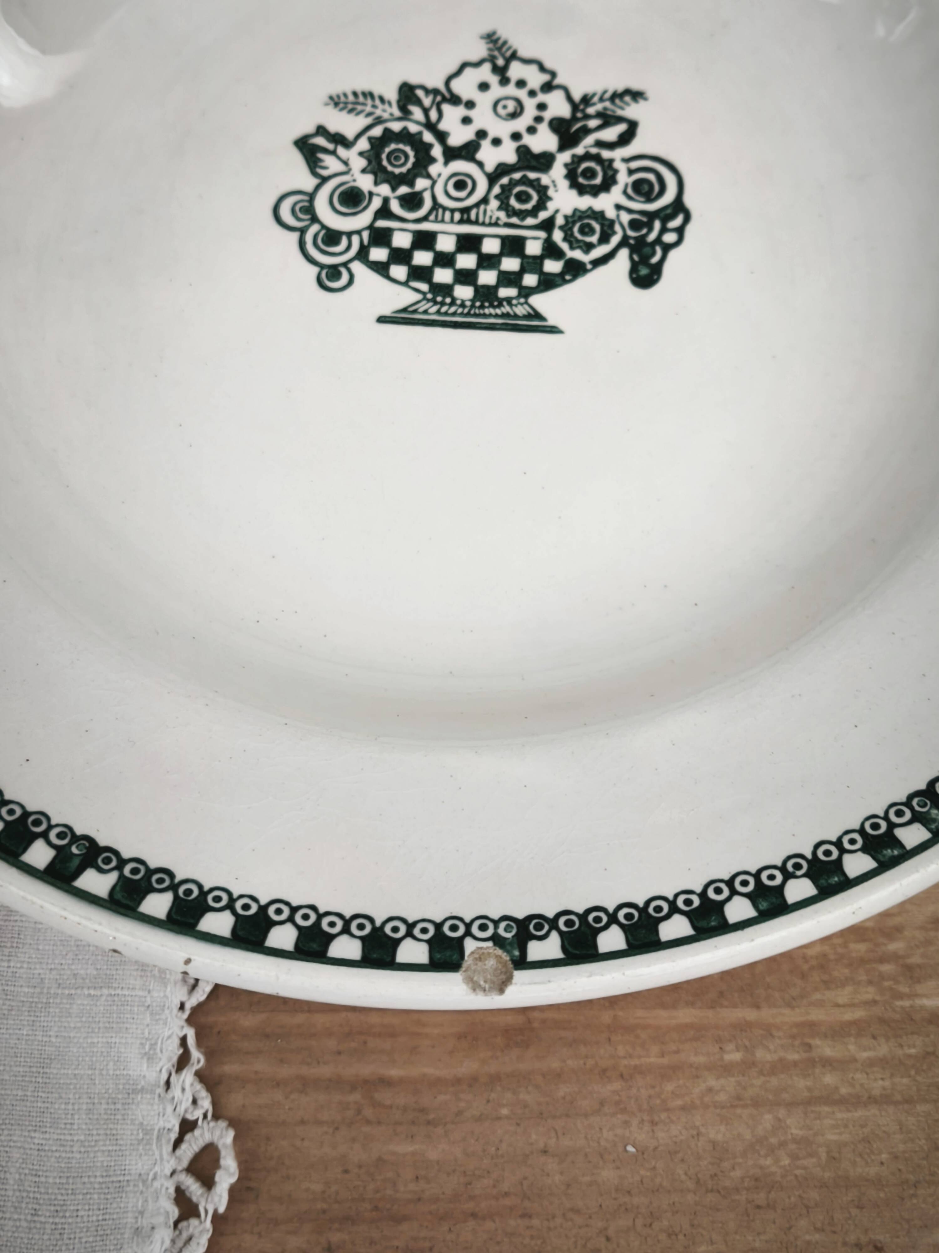 Set of 12 deep plates in Earthenware L'Amandinoise St Amand