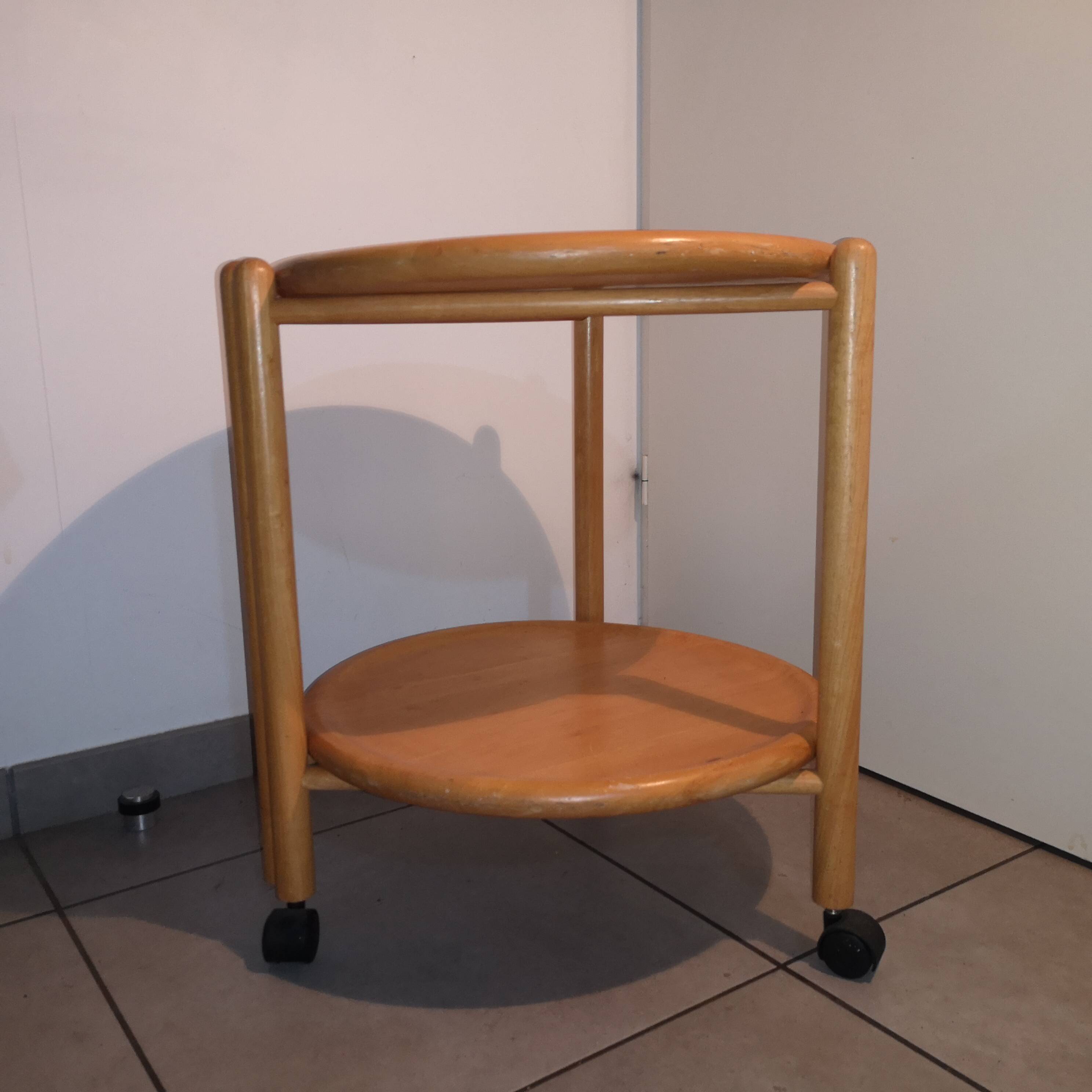 Jens Quistgaard Folding Serving Trolley Dansk Lazy Susan Denmark 1970