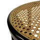 Set of four vintage bar stool - webbing and wood, 1980s Italian design