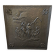 Cast iron fireplace plaque rural scene 64/64 cm