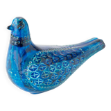 Bitossi Rimini Blu Ceramic Dove Sculpture by Aldo Londi, Italy, 1950s