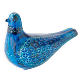 Bitossi Rimini Blu Ceramic Dove Sculpture by Aldo Londi, Italy, 1950s