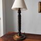 Vintage French lamp 1950/60 in turned wood