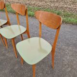 Set of 5 vintage Scandinavian style chairs