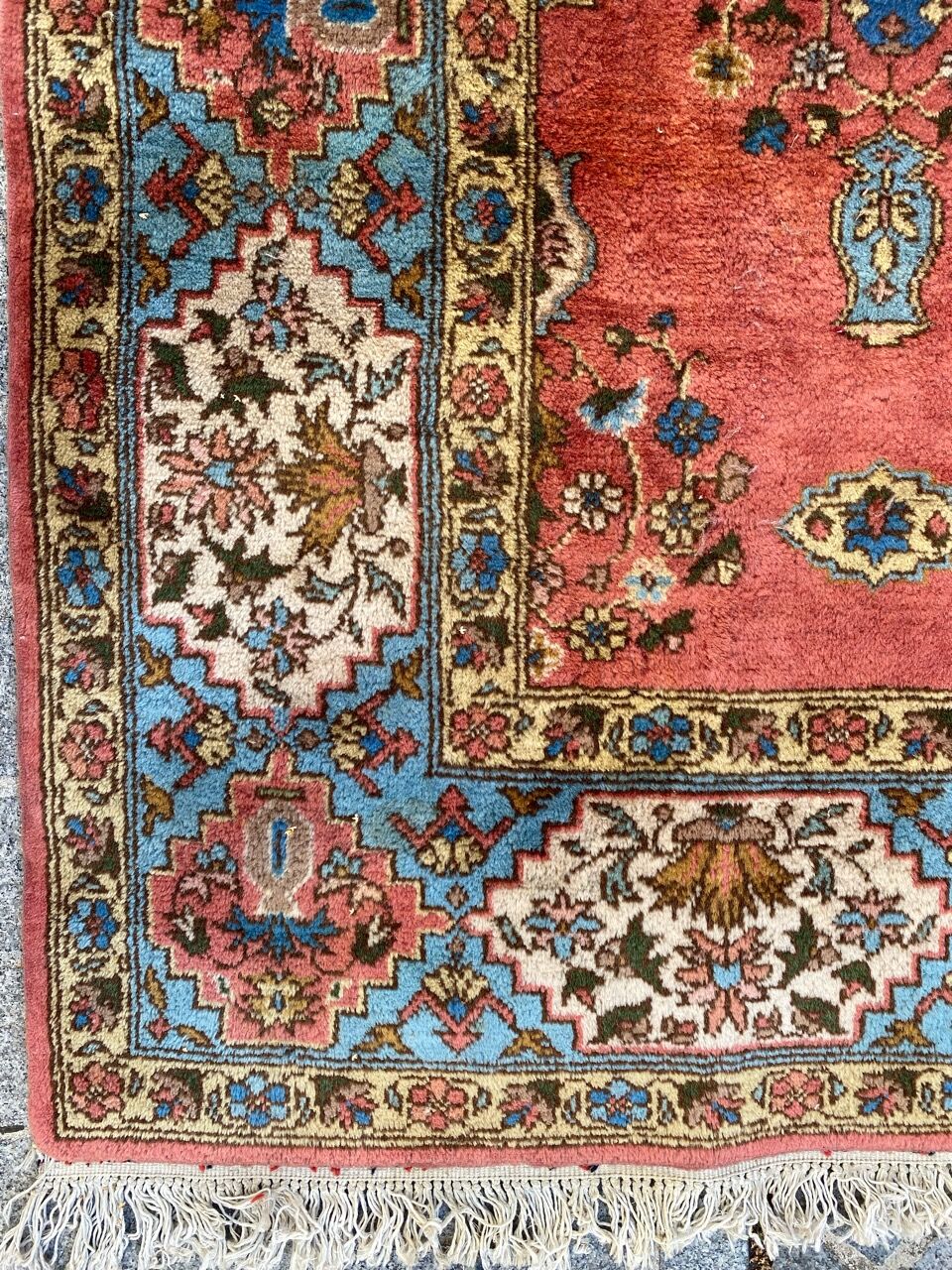 Large handmade vintage carpet Transylvania 198x298 cm
