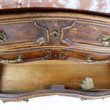 Commode en bois et marbre, XVIIIème s.