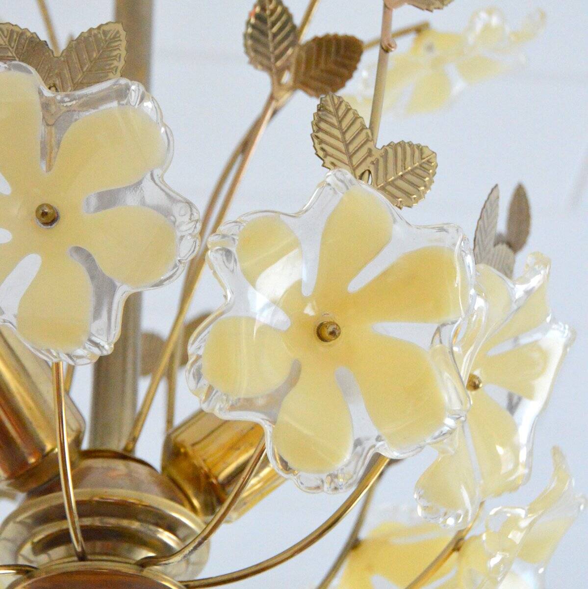 Vintage 1960s flower chandelier