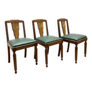 6 chaises art déco loupe de noyer