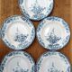 Antique flat plates, Azalées model - Longwy