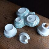 Mustard pepper shaker Victoria China iridescent porcelain
