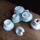 Mustard pepper shaker Victoria China iridescent porcelain