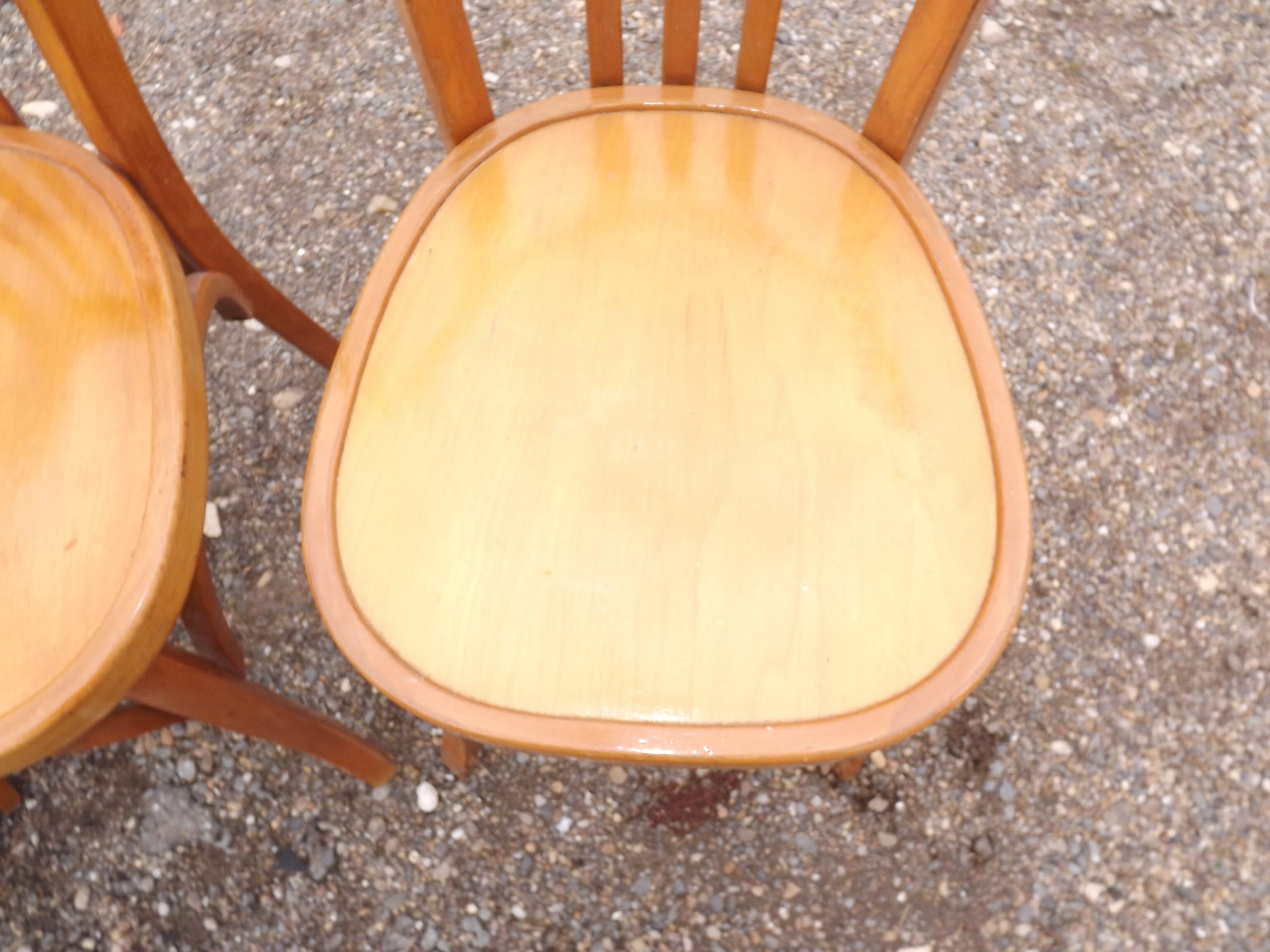 4 Baumann wooden bistro chairs