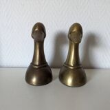 brass duck-shaped bookends