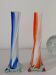 Pair of colored glass soliflores, 1960s