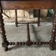 Old desk style henri ii table + drawer wood turned vintage