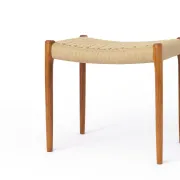 Vintage Ottoman by Niels Otto Moller | Model 80A | 1950s | Teak Wood Frame