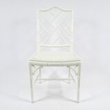 Set of 4 faux bamboo dining chairs, 1970s