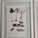 Two old engravings of watercolor mushrooms nineteenth century after G. Bernard
